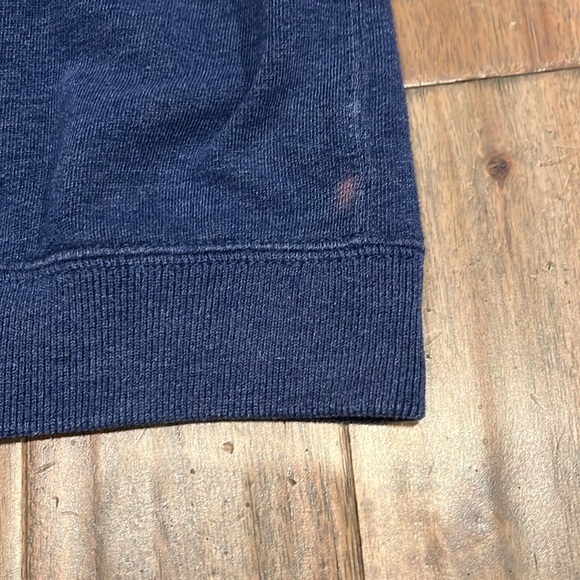 Polo Ralph Lauren Boy’s Size 4 Blue Zip Up Hoodie White POLO Logo Front Pockets - Picture 7 of 13